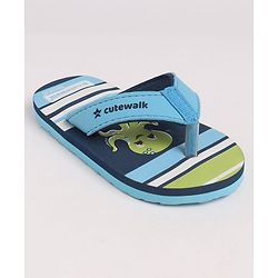 Cute Walk by Babyhug Back Strap Closure Flip Flops - Blue