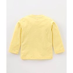Babyhug Cotton Knit Full Sleeves Night Suit Lion Print - Yellow