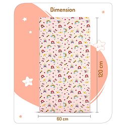 Babyhug Premium Cotton Fitted Crib Sheets Princess Theme Pack of 2 - Pink