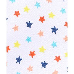 Babyhug 100% Cotton Half Sleeves Onesies Sea Life & Star Print Pack Of 5 - Blue Pink & White