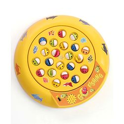 Babyhug Musical Fish Catching Game With Rotating Board 21 Fishes - Multicolour
