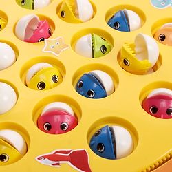 Babyhug Musical Fish Catching Game With Rotating Board 21 Fishes - Multicolour
