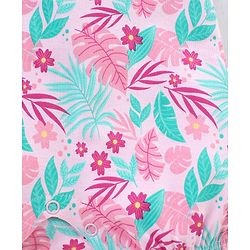 Babyhug 100% Cotton Sleeveless Romper Floral Print - Pink