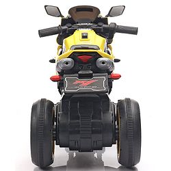 Babyhug Battery Operated Three Wheel Mini Bike With Music and Lights - Yellow