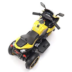 Babyhug Battery Operated Three Wheel Mini Bike With Music and Lights - Yellow