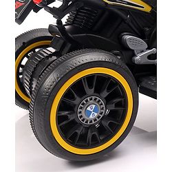 Babyhug Battery Operated Three Wheel Mini Bike With Music and Lights - Yellow