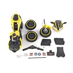 Babyhug Battery Operated Three Wheel Mini Bike With Music and Lights - Yellow