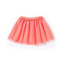 Babyhug 100% Cotton Half Sleeves Top & Skirt with Frill Detailing Zebra Print - Peach & Orange