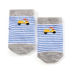 Cute Walk by Babyhug Non Terry Cotton Knit Ankle Length Anti Bacterial Socks Car Design Pack of 3 - Multicolour