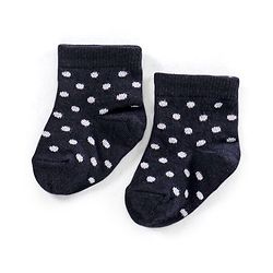 Cute Walk by Babyhug Non Terry Cotton Knit Ankle Length Anti Bacterial Socks Polka Dot Design Pack of 3 - Pink & Black