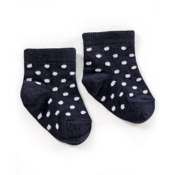 Cute Walk by Babyhug Non Terry Cotton Knit Ankle Length Anti Bacterial Socks Polka Dot Design Pack of 3 - Pink & Black