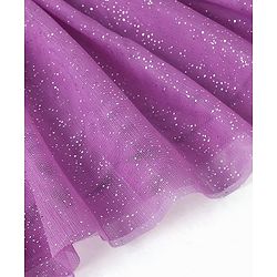 Babyhug Half Sleeves Sequins Top & Skirt - Lilac