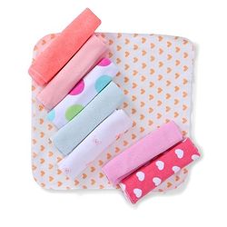 Babyhug Knit Wash Cloth Printed Pack of 8 (Color And Print May Vary)