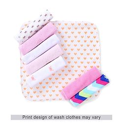 Babyhug Knit Wash Cloth Pack of 8 (Color And Print May Vary)