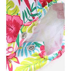 Babyhug 100% Cotton Sleeveless Onesie Floral Print - Multicolour
