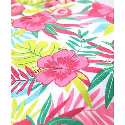 Babyhug 100% Cotton Sleeveless Onesie Floral Print - Multicolour