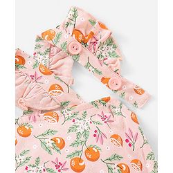 Babyhug 100% Cotton Sleeveless Onesie Floral Print - Pink