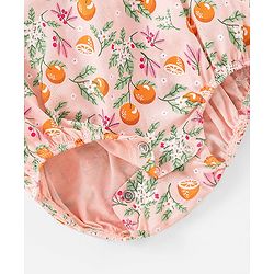 Babyhug 100% Cotton Sleeveless Onesie Floral Print - Pink