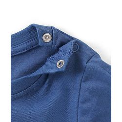 Babyhug Cotton Knit Half Sleeves Night Suit Fox Print - Navy Blue