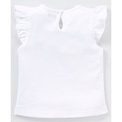 Babyhug Cotton Half Sleeves T-Shirt Tropical Graphic Print & Frill Detailing Pack of 3 - Green White & Pink