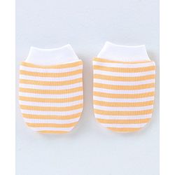 Babyhug 100% Cotton Half Sleeves Onesies with Leggings and Cap Mittens Booties Dino & Striped Print - Multicolour