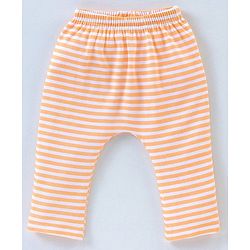 Babyhug 100% Cotton Half Sleeves Onesies with Leggings and Cap Mittens Booties Dino & Striped Print - Multicolour
