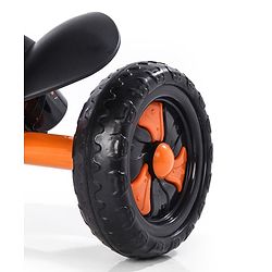 Babyhug Plug & Play Black Hawk Tricycle With Parental Push Handle & Storage Basket - Tiger Orange