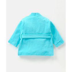 Babyhug Knit  Terry Full Sleeves   Bathrobe Star  Patch - Blue