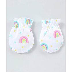 Babyhug 100% Cotton Mittens Pack of 3 - Multicolour