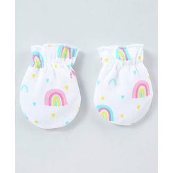 Babyhug 100% Cotton Mittens Pack of 3 - Multicolour