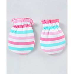 Babyhug 100% Cotton Mittens Pack of 3 - Multicolour