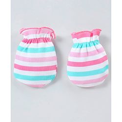 Babyhug 100% Cotton Mittens Pack of 3 - Multicolour