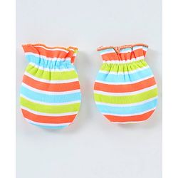 Babyhug 100% Cotton Mittens Pack of 3 - Multicolour