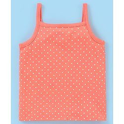 Babyhug 100% Cotton Antibacterial  Sleeveless Slips Dot & Floral Print Pack Of 3- Yellow & Orange