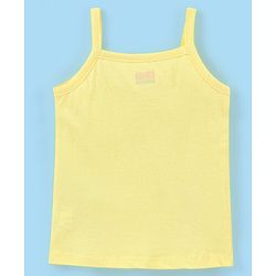 Babyhug 100% Cotton Antibacterial  Sleeveless Slips Dot & Floral Print Pack Of 3- Yellow & Orange