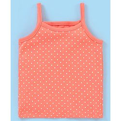 Babyhug 100% Cotton Antibacterial  Sleeveless Slips Dot & Floral Print Pack Of 3- Yellow & Orange