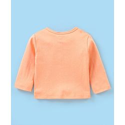 Babyhug 100% Cotton Antibacterial Full Sleeves Vests Bunny & Stripe Printed Pack of 3 - Peach & Blue