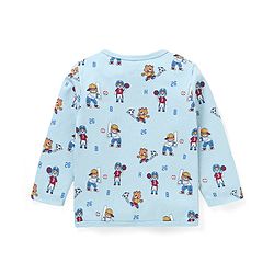 Babyhug 100% Cotton Antibacterial Full Sleeves Vests Teddy Print Pack of 3 - Red & Blue