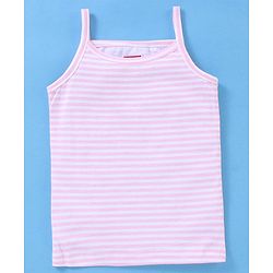 Babyhug 100% Cotton Sleeveless Striped Slips Floral Print Pack of 3 - Red & Pink