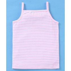 Babyhug 100% Cotton Sleeveless Striped Slips Floral Print Pack of 3 - Red & Pink