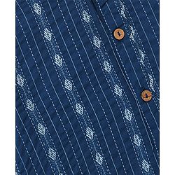 Babyhug Cotton Full Sleeves Printed Kurta & Pyjama Set- Indigo