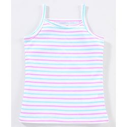 Babyhug 100% Cotton Sleeveless Slips Striped Pack of 5 - Blue & Pink