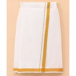 Babyhug Half Sleeves Shirt & Mundu Set - Orange