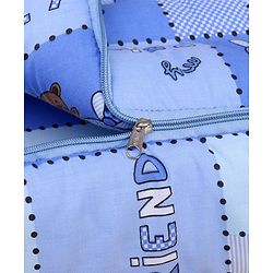 Babyhug Cotton lovely Friends Print Sleeping Bag - Blue
