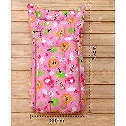 Babyhug Cotton Jungle Safari Print Sleeping Bag - Pink