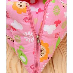 Babyhug Cotton Jungle Safari Print Sleeping Bag - Pink