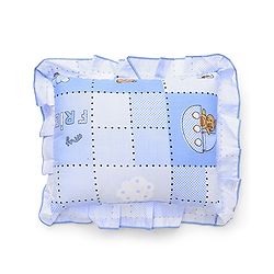 Babyhug Lovely Friends Print Pillow - Blue
