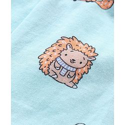 Babyhug 100% Cotton Knit Boxers Striped & Wild Animal Print Pack of 3 - Orange Grey & Blue