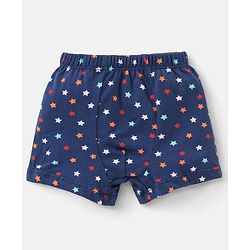 Babyhug 100% Cotton Star & Stripe Print Briefs Pack of 3 - Blue & Red