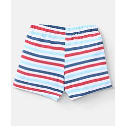 Babyhug 100% Cotton Star & Stripe Print Briefs Pack of 3 - Blue & Red